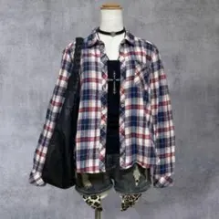 y2k 平成ギャル グランジ archive 00s チェックネルシャツ お兄系