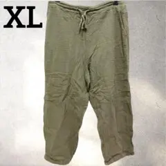 Cynthia Rowley ワイドパンツ グリーン【XL】ウエストゴム　カーキ