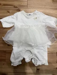 ホワイト チュチュ付きロンパース