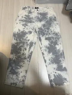 stussy ステューシーw32 タイダイ柄 ヒッコリー系 ダブルニーペインター STUSSY/ステューシー ヒッコリーストライプ ペインターパンツ