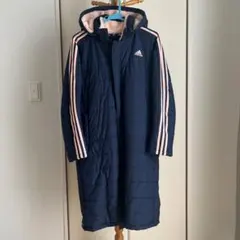 【中古】ベンチコート　キッズ　160 adidas ネイビー
