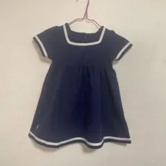 ポロラルフローレン 半袖ワンピース ネイビー