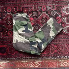 米軍実物 ミリタリー ダブルニー カーゴパンツ 迷彩 ウッドランド L/L