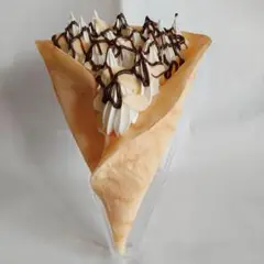食品サンプル　クレープ　ソース、クリーム、スライスナッツ
