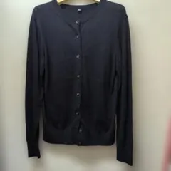 ユニクロ ネイビー ニットカーディガン 長袖