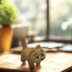 【平成レトロ】ねこ ミニフィギュア マスコット 置物 ミニチュア コレクションのサムネイル
