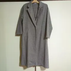 チェック　マキシ丈　ロングコート