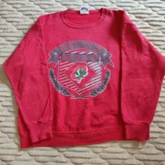 ナツメグ　トレーナー　スウェット　ビンテージ　80s　ブラックアイ　レッド