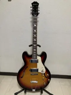 価格交渉ご自由に!オレンジ フルアコ ギター - メルカリ