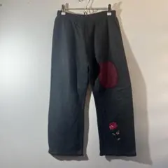 C-123 90s 刺繍バラ　ヴィンテージスウェットパンツ