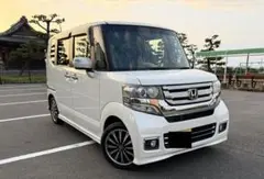 平成27年 N-BOXカスタム Gターボ Lパケ★ナビ/両側パワスラ/車検付