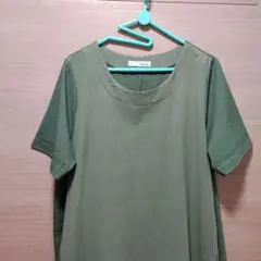 シューラルー ワールドワンピース ロング グリーン 半袖 ゆったり 体型カバー