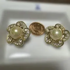 ミ*)様 パールクリスタルゴールドイヤリング