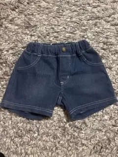 デニム ハーフパンツ 110cm ダークブルー