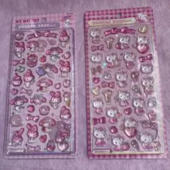 キティ　マイメロディー　ボンボンドロップシール
