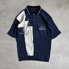 古着 90s ハーフボタン プルオーバー ポロ シャツ vintage