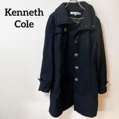 Kenneth Cole 【M相当】ブラック ウール ピーコート ミドル丈のサムネイル