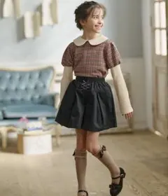 組曲　チェックジャガード トレーナー