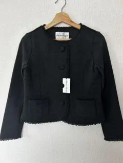 【新品タグ付】PEYTON PLACE ノーカラージャケット フリル M リボンのサムネイル