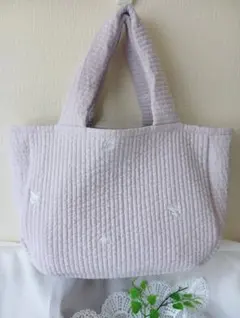 ヌビバッグ ユキハナ刺繍 ハンドバッグ 韓国風 ハンドメイド（A476