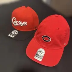 47 Carp スナップバックキャップ 赤　2点セット