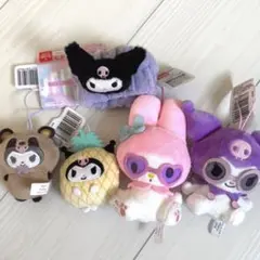 サンリオ ぬいぐるみ マスコット 5点セット クロミ マイメロディ