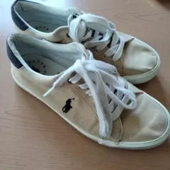 ポロ・ラルフ・ローレン ベージュスニーカー