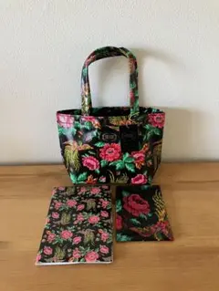 新品　FEILER 3点セット　ミニトートバッグ　花柄　手帳とポーチ付き