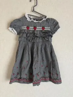 シャーリーテンプル　ワンピース　120 イチゴ柄　チェック