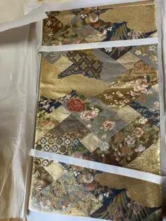 は*め様 美しい金色花模様 袋帯