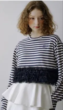 y*o様 yori ソリッドバックフレアTee ネイビー　ヨリ yori ソリッドバックフレアTee ネイビー ヨリ - メルカリ