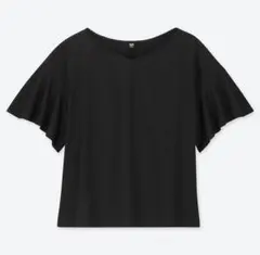 ユニクロ コットンフレアスリーブT 5分袖 Ｌ