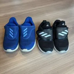adidas 青 黒 スニーカー セット 15.0cm キッズ シューズ