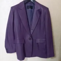 AIR TALK　紫　レザージャケット　15号