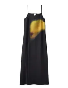 【shio様用】flower print satin dress ブラックのサムネイル