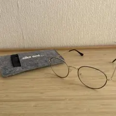 黒メガネ　度なし　ニコアンド　Niko and…