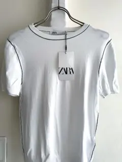 【新品未使用】ZARA コントラストパイピング ニットトップス