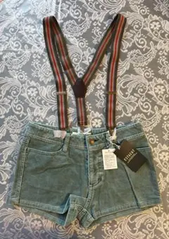 未使用】ESTACOT★w61★ショートパンツ(サスペンダー付) 管理590