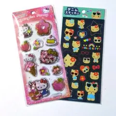 《正規品》ハローキティ　スパンコールパーティー・デニムステッカー　シール