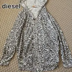 diesel ロゴアブストラクト柄 パーカー モノグラム y2k ドルマン