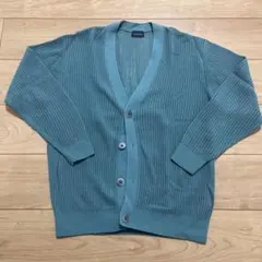 green label relaxing ターコイズブルー　カーディガン　S