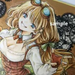 オリジナル 手描き アナログイラスト 色紙 14