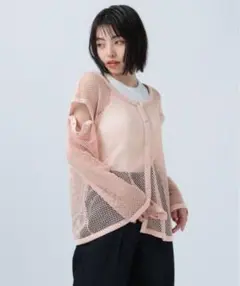 BAYFLOW ベイフロー メッシュプルオーバー　ピンクのサムネイル