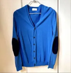 【sogliaソリア】エルボーパッチ付き カーディガン日本製　《送料無料》