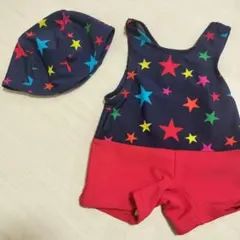 カラフル星柄水着セット 70サイズ