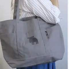 moz トートバッグ キャンバス グレー　LLサイズのサムネイル