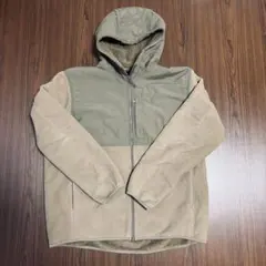 OI42 ユニクロ 防風アウター ファーリーフリース フルジップパーカ XL 茶