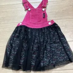 ANAPアナップ デニムチュールジャンバースカート 120cm ピンクのサムネイル
