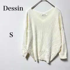 Dessin（デッサン）　Vネックニットトップス　アイボリー　S相当のサムネイル