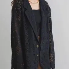 NEUNA シアーパッチワークテーラードジャケット　ブラックのサムネイル